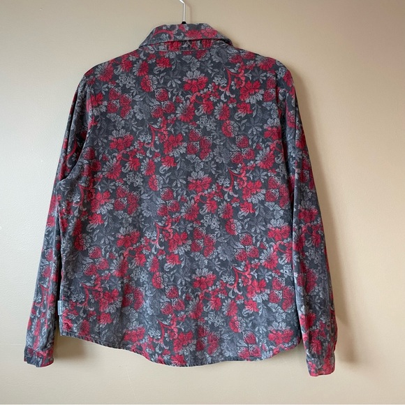 Woolrich Women’s Floral Button Down Long Sleeve 100% Cotton Blouse - Picture 5 of 14